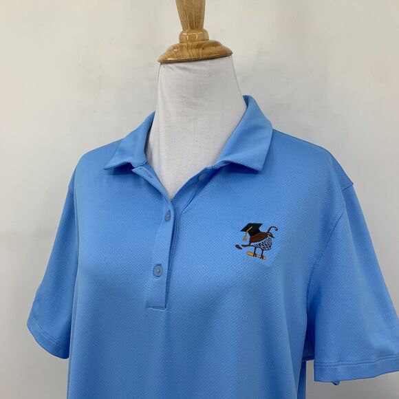 Under Armour Polo Shirt Womens XL Extra Large Alegria Blue Heatgear Performance - Picture 3 of 15